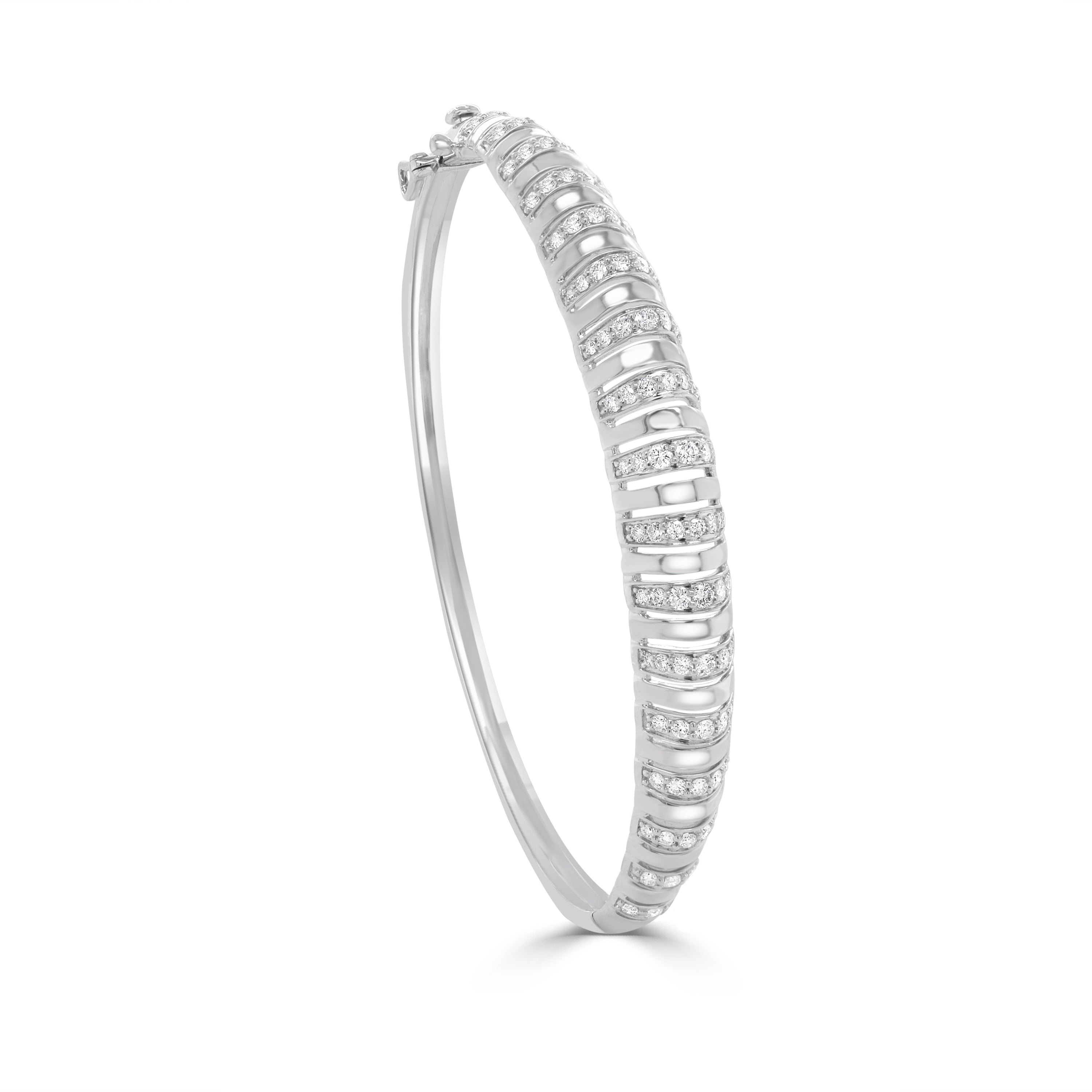 14K Gold Diamond Bangle - 1.14 CT