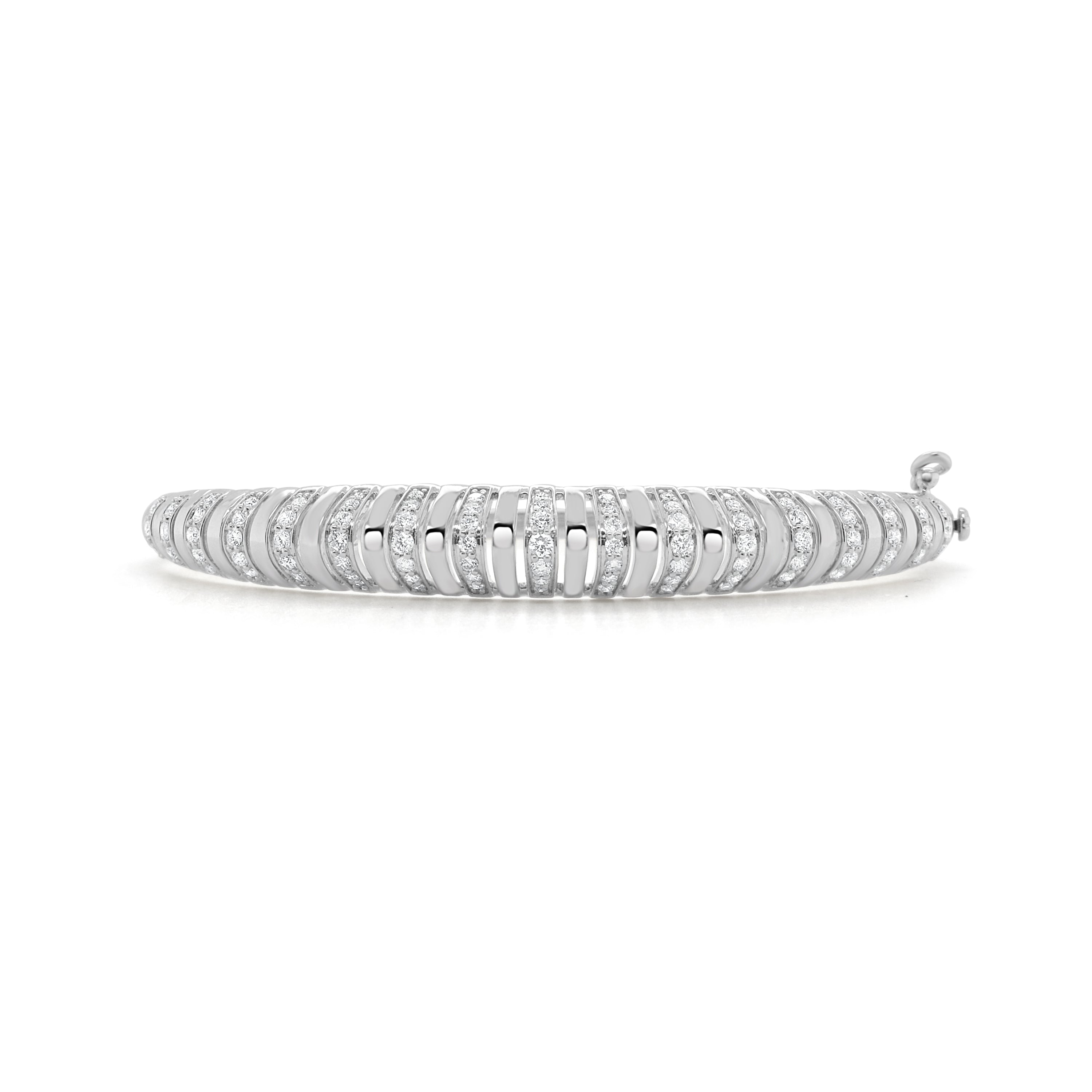 14K Gold Diamond Bangle - 1.14 CT