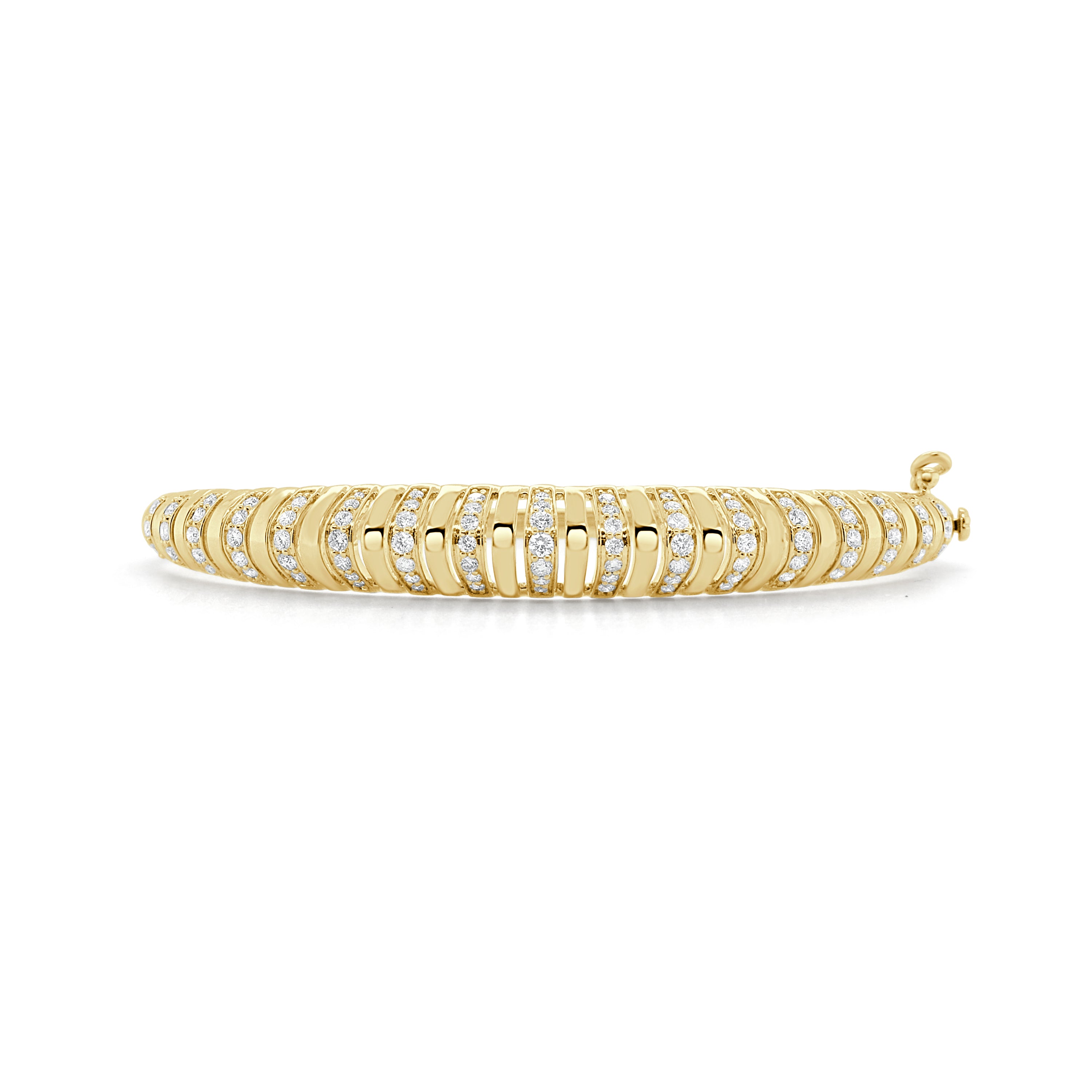 14K Gold Diamond Bangle - 1.14 CT