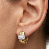 14K Gold Diamond Chunky Pave Earrings- 0.50 CT