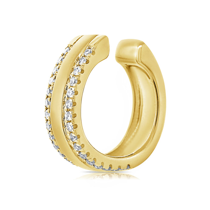 14K Gold & Diamond Single Ear Cuff