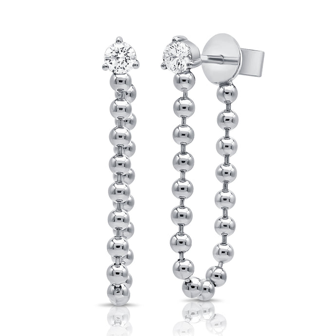 14K Gold & Diamond Dangle Earrings