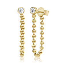 Load image into Gallery viewer, 14K Gold &amp; Diamond Dangle Earrings