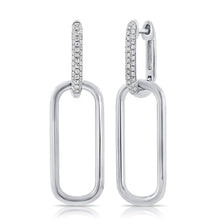 Load image into Gallery viewer, 14K Gold &amp; Diamond Link Chain Earrings