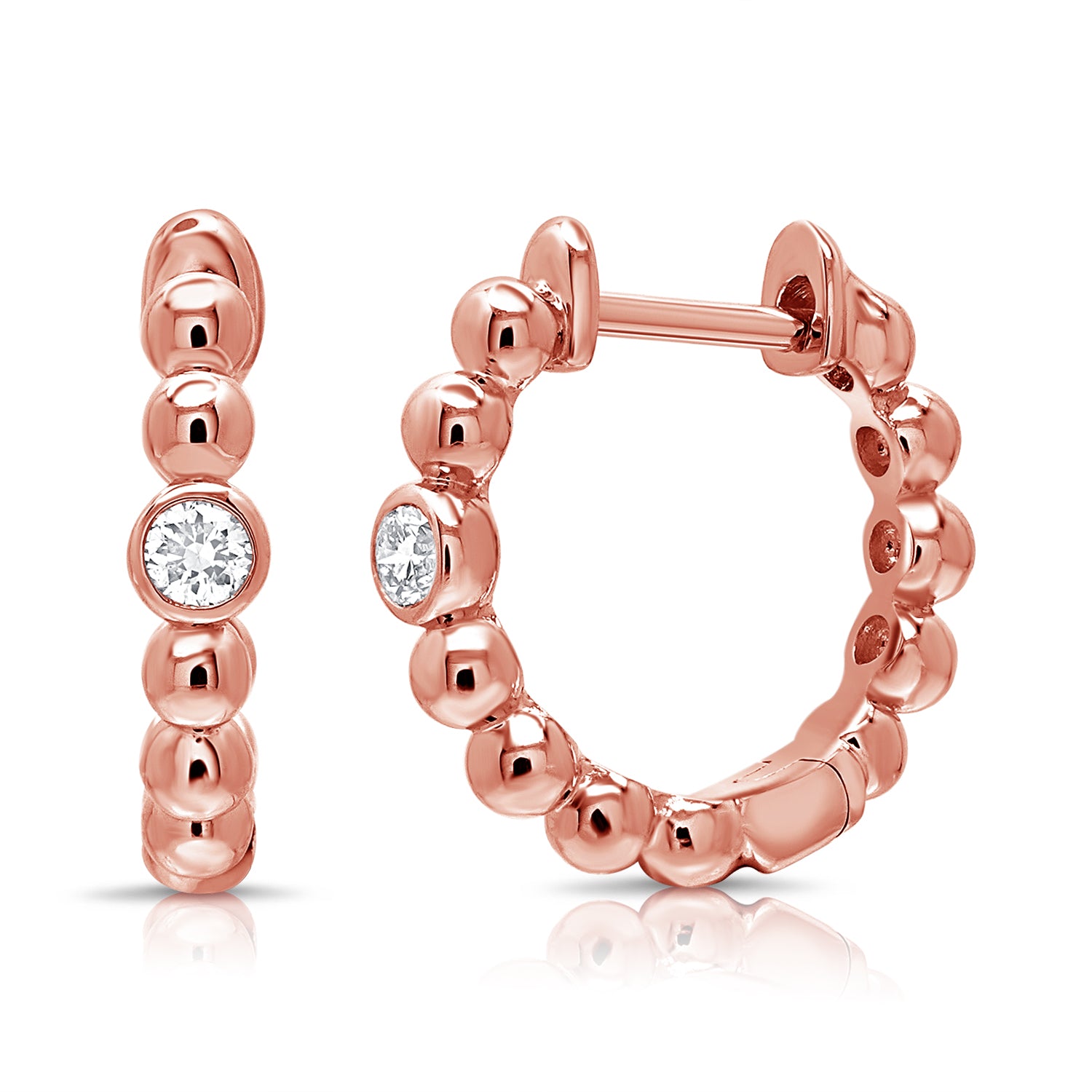 14K Gold Diamond Huggie - 0.10 CT