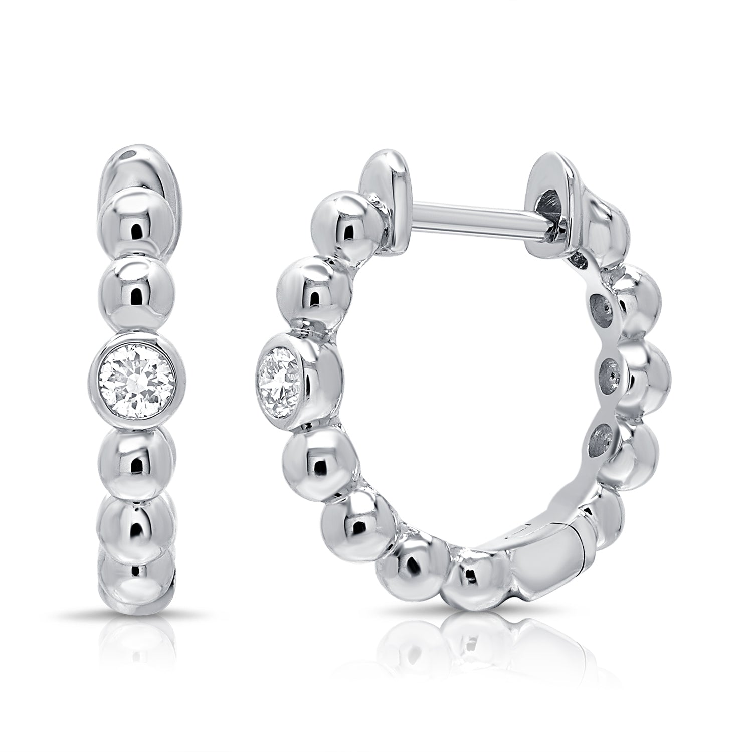 14K Gold Diamond Huggie - 0.10 CT