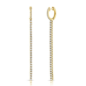 14K Gold & Diamond Drop Earrings