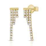 14K Gold Diamond Earrings -0.40 CT