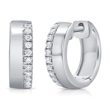 Load image into Gallery viewer, 14k Gold &amp; Diamond Huggie Earrings