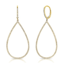 Load image into Gallery viewer, 14k Gold &amp; Diamond Pear-Shape Dangle Earrings
