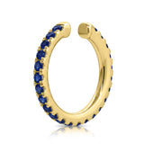 14K Gold Single Sapphire Ear Cuff - 0.20 CT