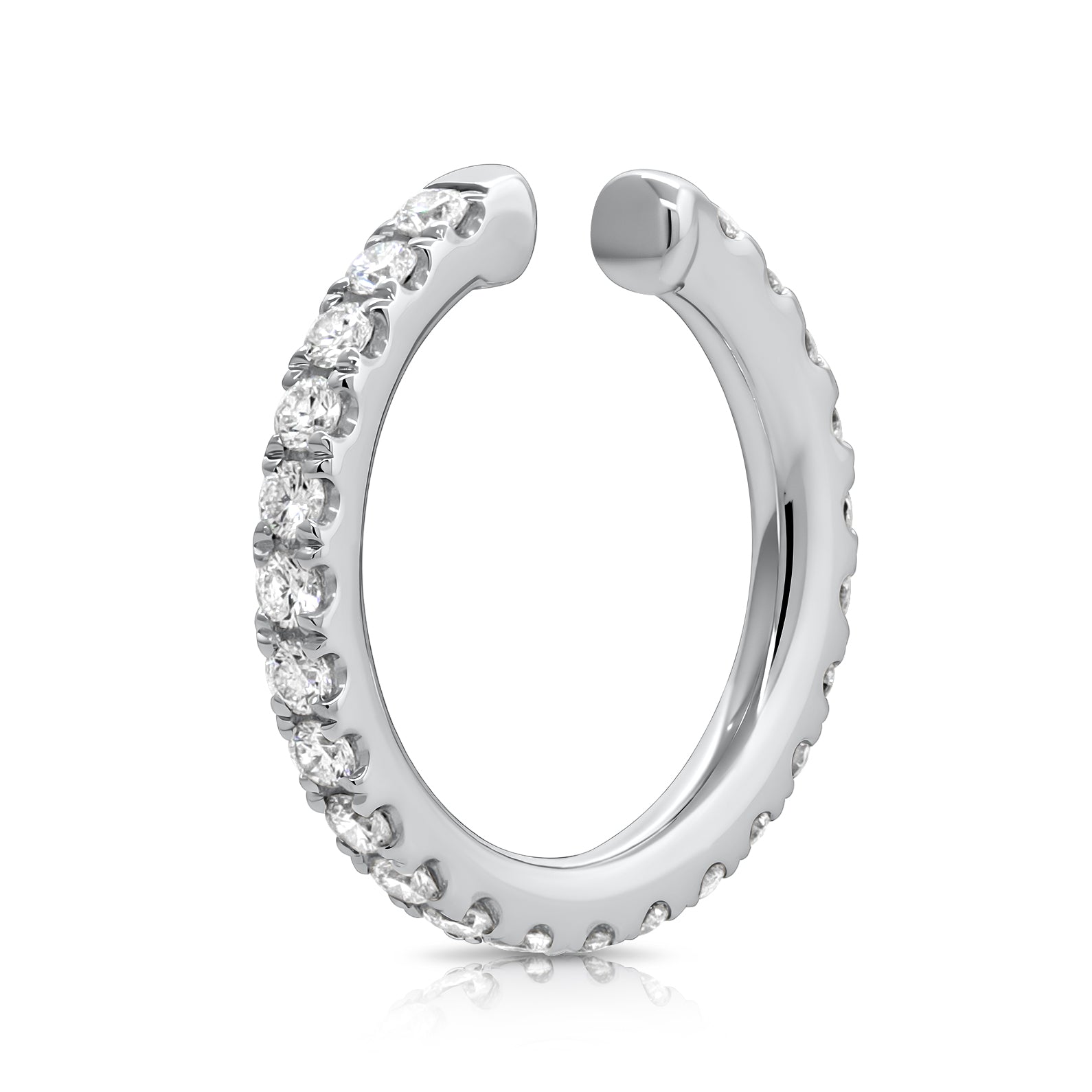 14K Gold Single Diamond Ear Cuff - 0.16 CT