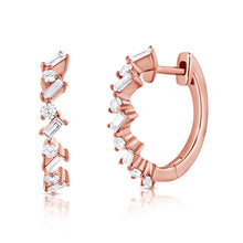 Load image into Gallery viewer, 14k Gold &amp; Diamond Huggie Earrings
