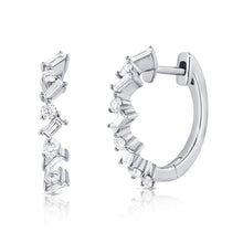 Load image into Gallery viewer, 14k Gold &amp; Diamond Huggie Earrings
