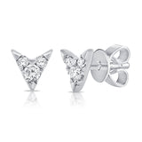 14K Gold Diamond Stud Earrings - 0.13 CT