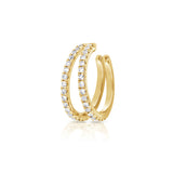 14K Gold Diamond Ear Cuff Earrings - 0.20 CT