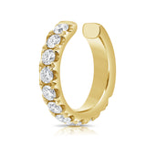 14K Gold Single Diamond Ear Cuff- 0.41 CT