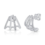 14K Gold Diamond Cage Earrings- 0.12 CT