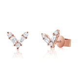 14K Gold Diamond Stud Earrings - 0.25 CT