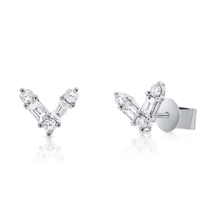14K Gold Diamond Stud Earrings - 0.25 CT