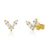 14K Gold Diamond Stud Earrings - 0.25 CT