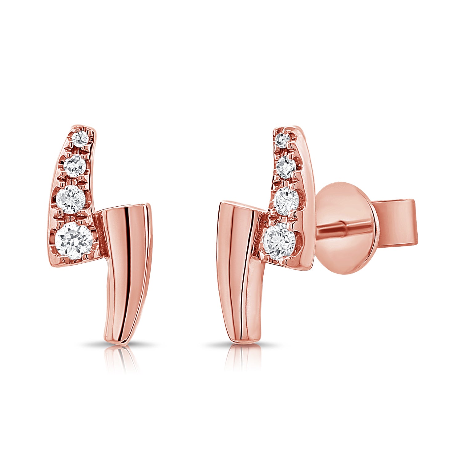14K Gold Diamond Stud Earrings - 1.02 CT