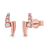 14K Gold Diamond Stud Earrings - 1.02 CT