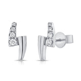 14K Gold Diamond Stud Earrings - 1.02 CT