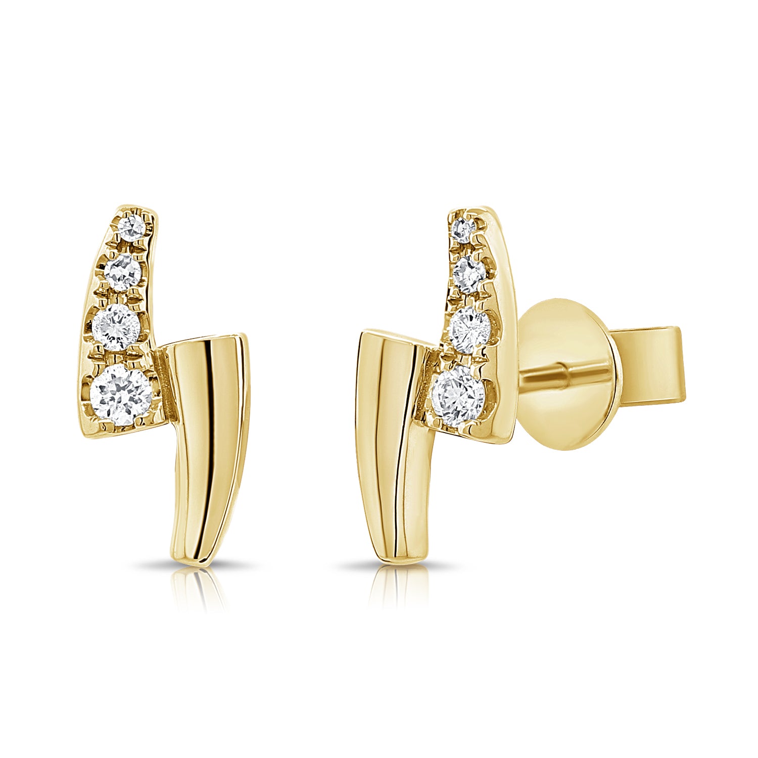 14K Gold Diamond Stud Earrings - 1.02 CT