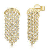 14K Gold Diamond Dangle Earrings- 1.81 CT