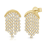 14K Gold Diamond Dangle Earrings - 5.18 CT