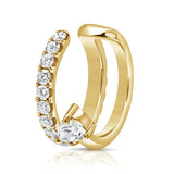 14K Gold Single Diamond Ear Cuff- 0.43 CT
