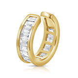 14K Gold Single Diamond Baguette Ear Cuff - 0.64 CT