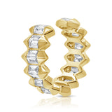 14K Gold Single Diamond Baguette Ear Cuff - 0.96 CT