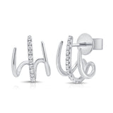 14K Gold Diamond Cage Earrings - 0.26 CT