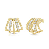 14K Gold Diamond Cage Earrings- 0.68 CT