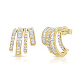 14K Gold Diamond Cage Earrings - 1.68 CT