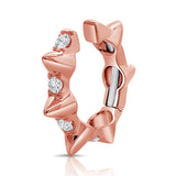 14K Gold Single Diamond Ear Cuff - 0.12 CT