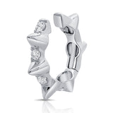 14K Gold Single Diamond Ear Cuff - 0.12 CT