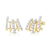 14K Gold Diamond Cage Earrings - 1.51 CT
