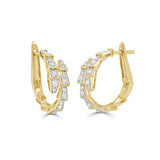 14K Gold & Diamond Snake Inspired Hoop - 0.30ct