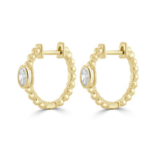 Load image into Gallery viewer, 14K Gold Oval Cut Diamond Earrings