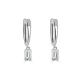 14K Gold Diamond Baguette Huggie Earring- 0.32 CT