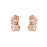 14K Gold Pear Shape Diamond Hoop Earrings- 0.82 CT