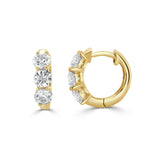 14K Gold Diamond Huggie - 1.06 CT