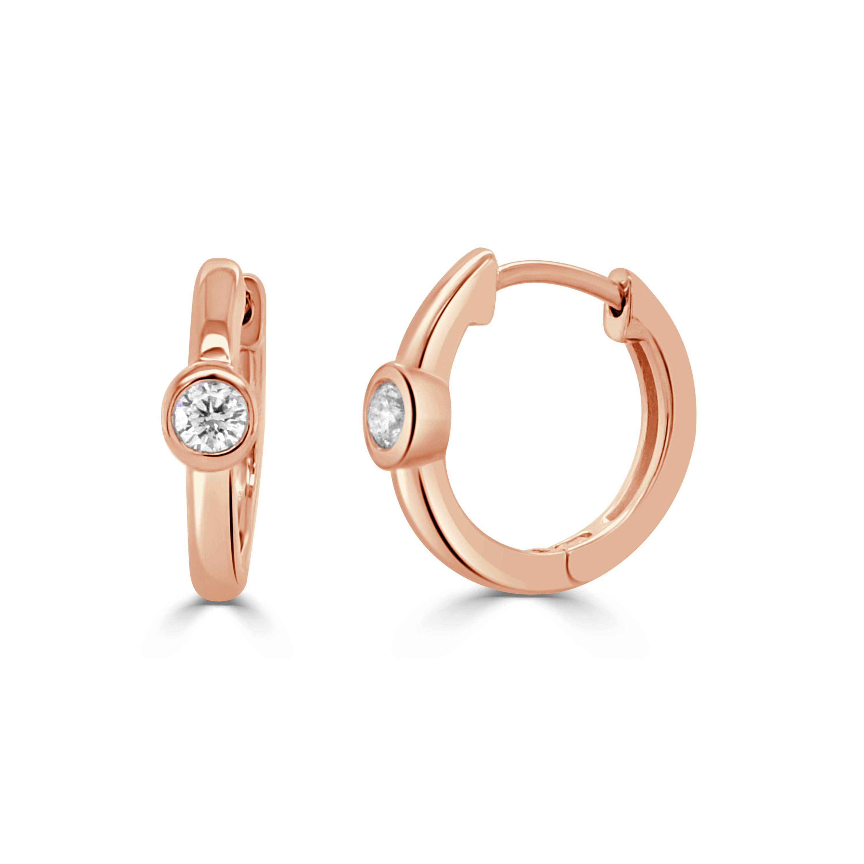 14K Gold Diamond Huggie - 0.11 CT