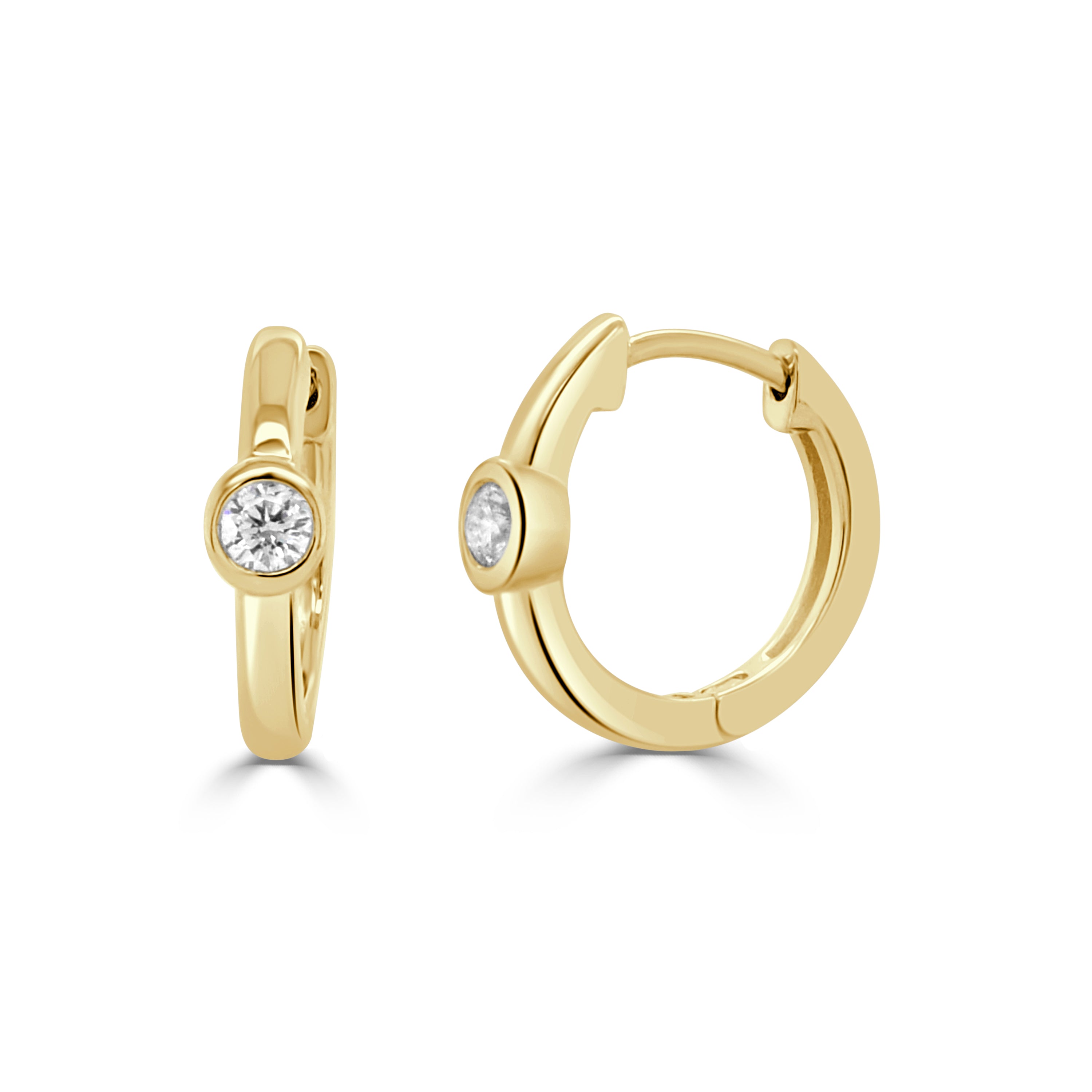 14K Gold Diamond Huggie - 0.11 CT