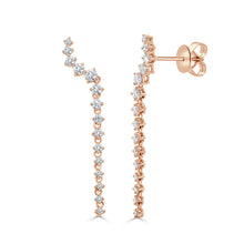 Load image into Gallery viewer, 14K Gold &amp; Diamond Long Earrings