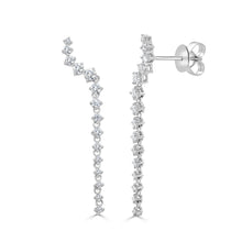 Load image into Gallery viewer, 14K Gold &amp; Diamond Long Earrings