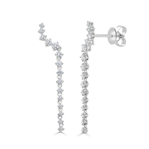14K Gold & Diamond Long Earrings